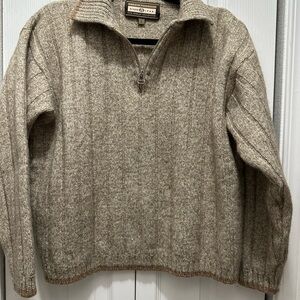 Sergio Tacchini Men's Beige Zip-Up Sweater‎